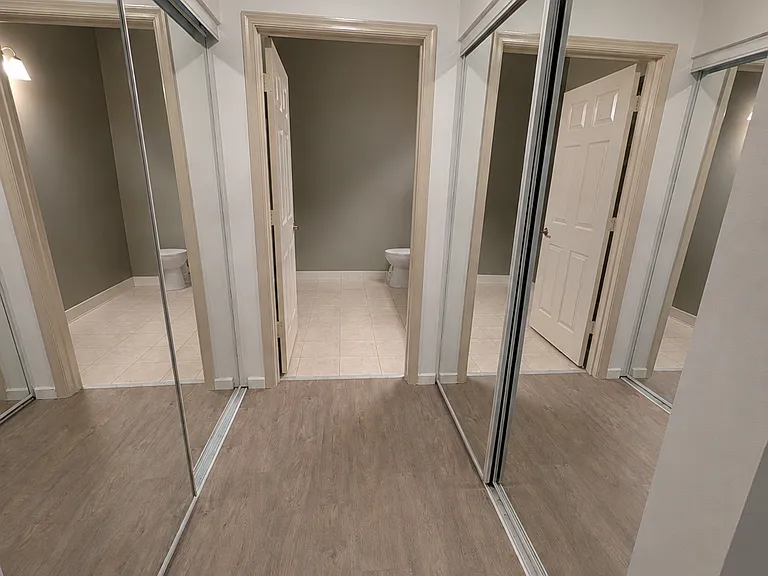 Two master bedroom closets