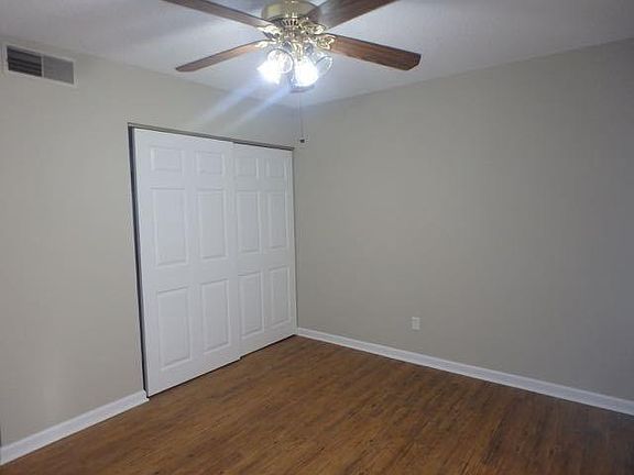 Ample closet space in the bedroom.
