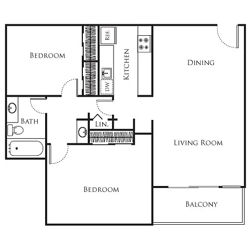 Floor plan 2 Bedroom A