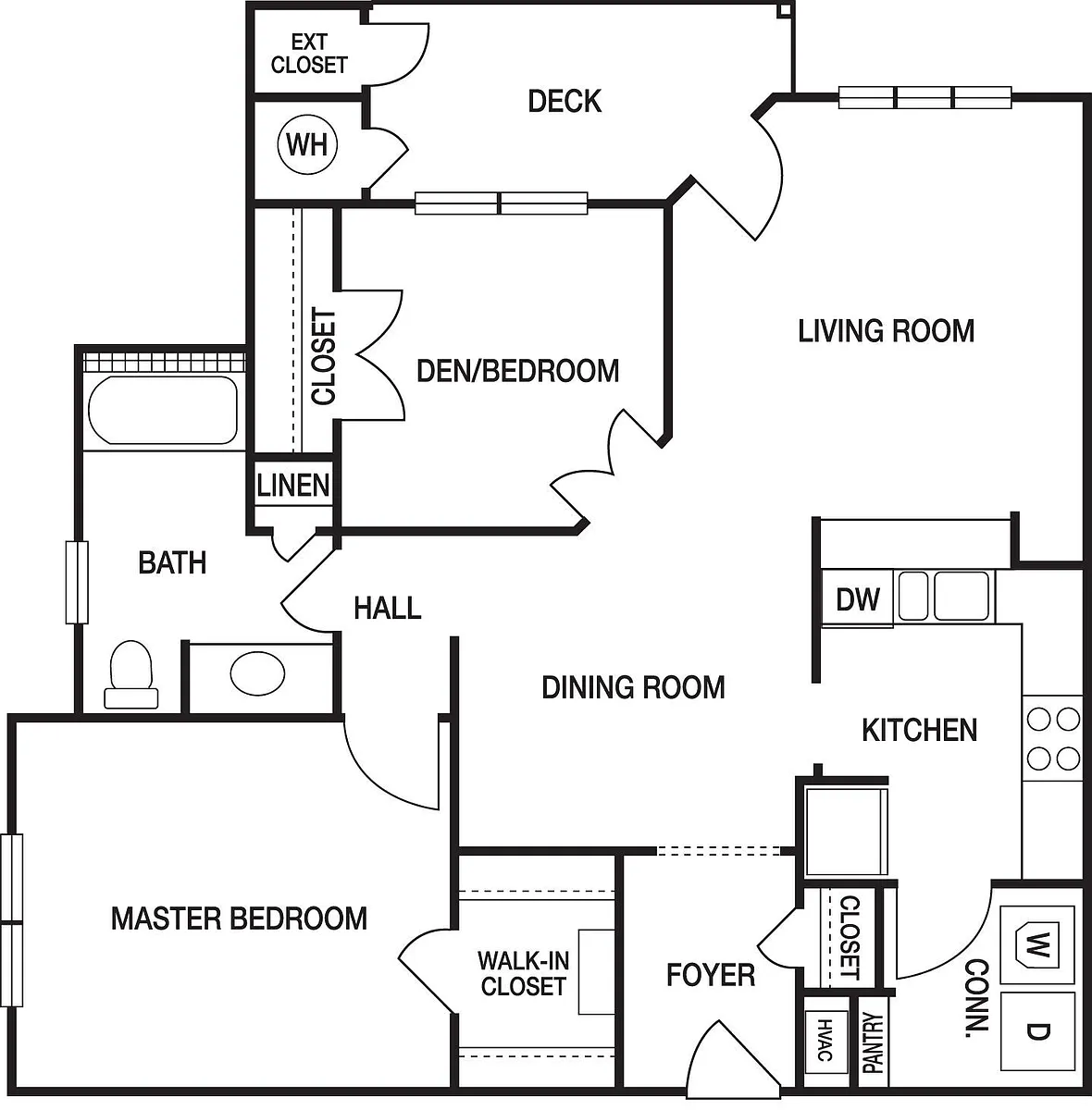 Floor plan 2x1A Renovated