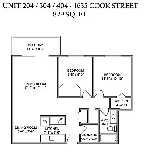 Floor plan 2 Bedroom