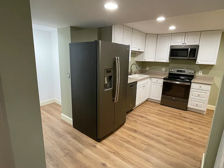 Kitchen with dish washer & microwave