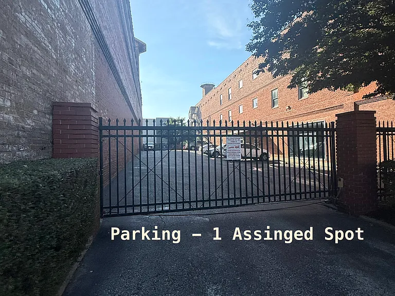 Parking lot with one assigned space