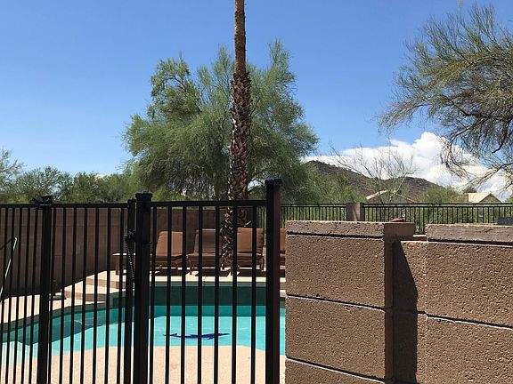 Pool with fence