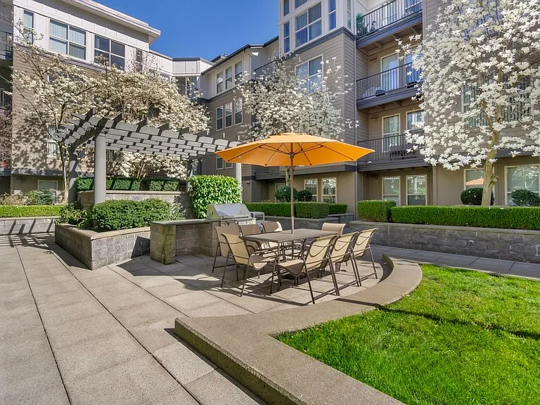 Courtyard with grill area