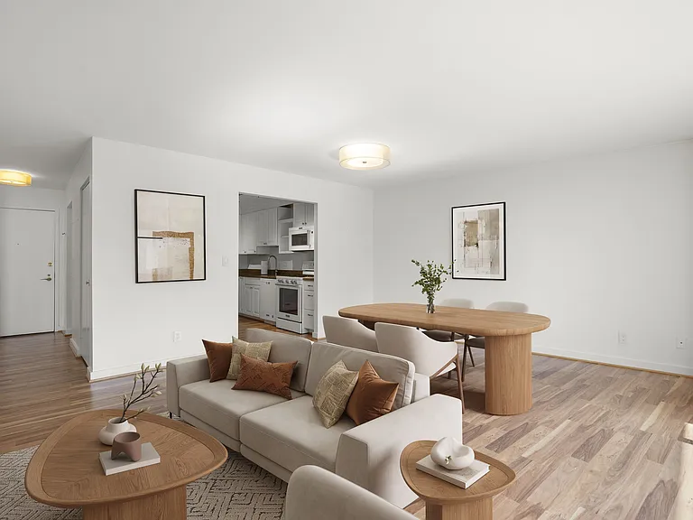 Living/Dining Virtually Staged
