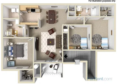 Floor plan Three Bedroom