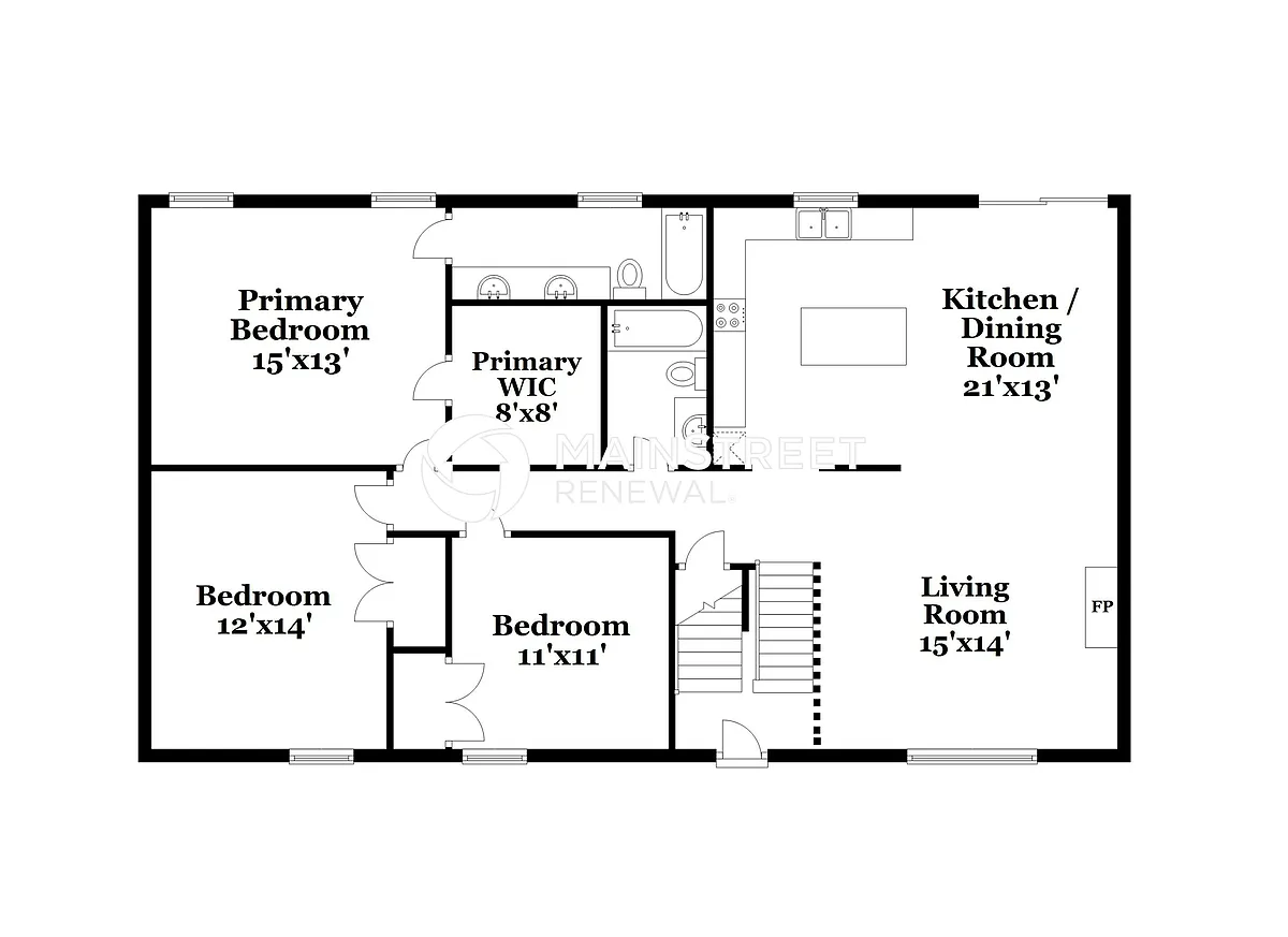 Floor Plan - 520 S Poplar St
