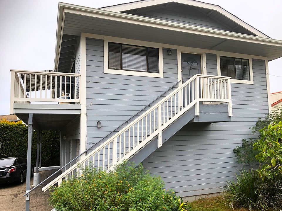 Exterior of upper-level apartment.