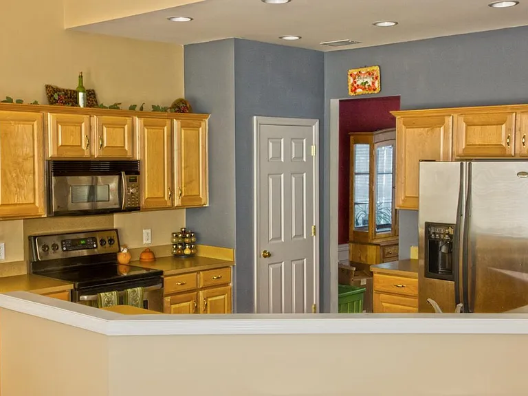 Kitchen with stainless appliances