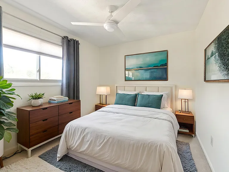 Virtually staged 2nd Bedroom