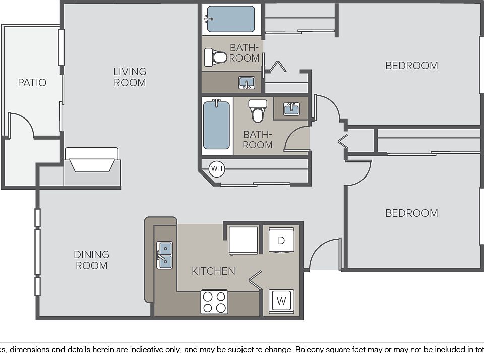 2 Bed 2 Bath