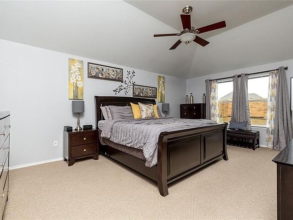 Master bedroom is large and can hold lots of furniture.