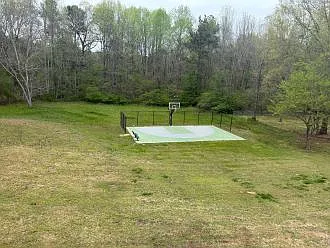 Backyard basketball court