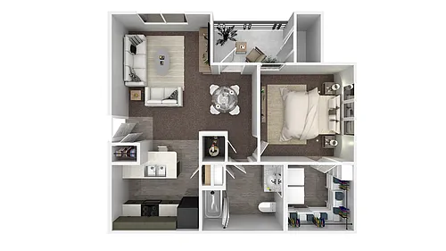 Floor plan 1 X 1 A