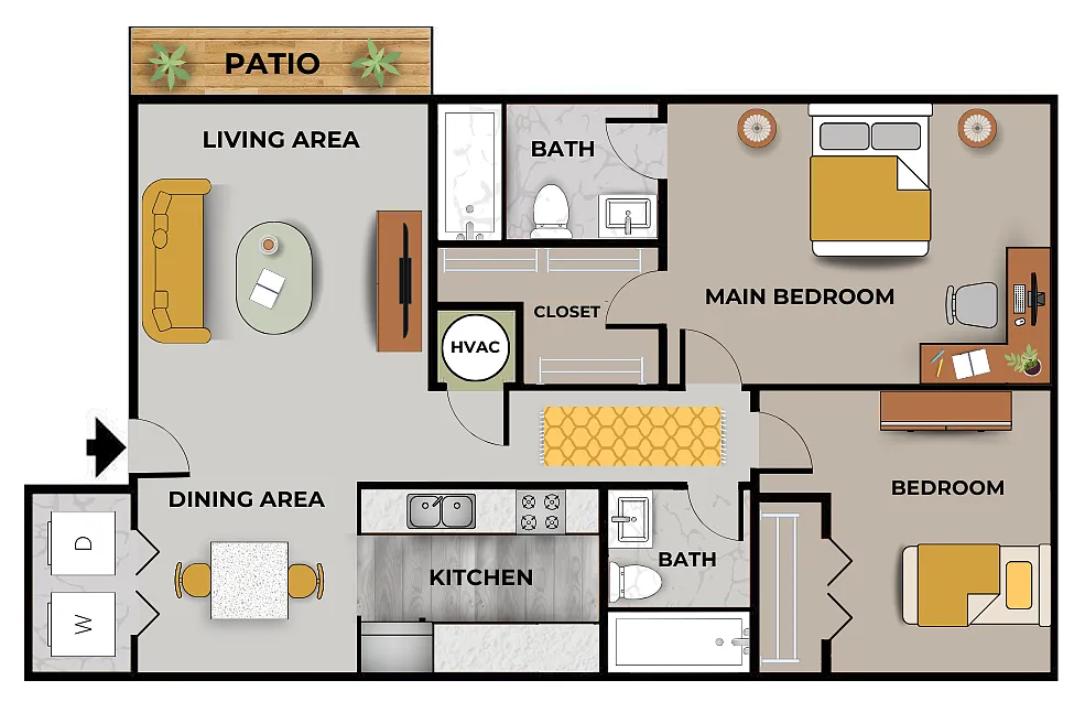 Floor plan 2 Bedroom