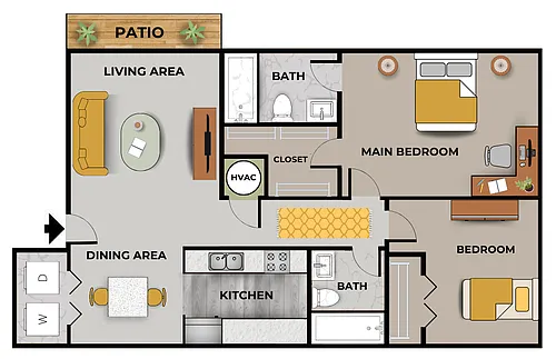 Floor plan 2 Bedroom