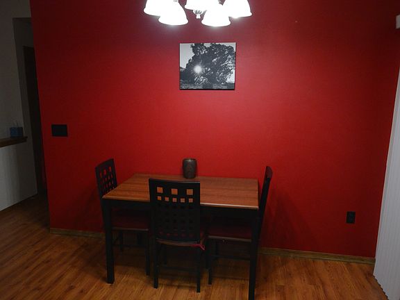 Dining Room with accent wall