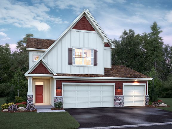 Everett Elevation F, 3-Car, Optional Stone