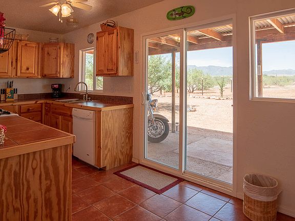 Kitchen And Backyard View