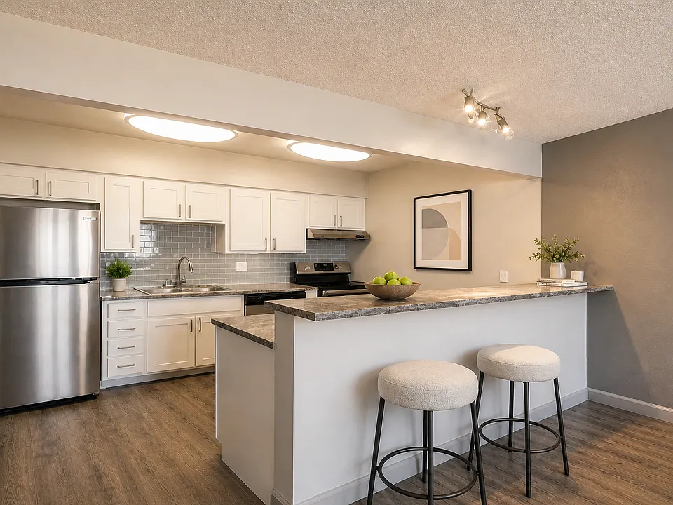 Modern kitchen with neutral accents