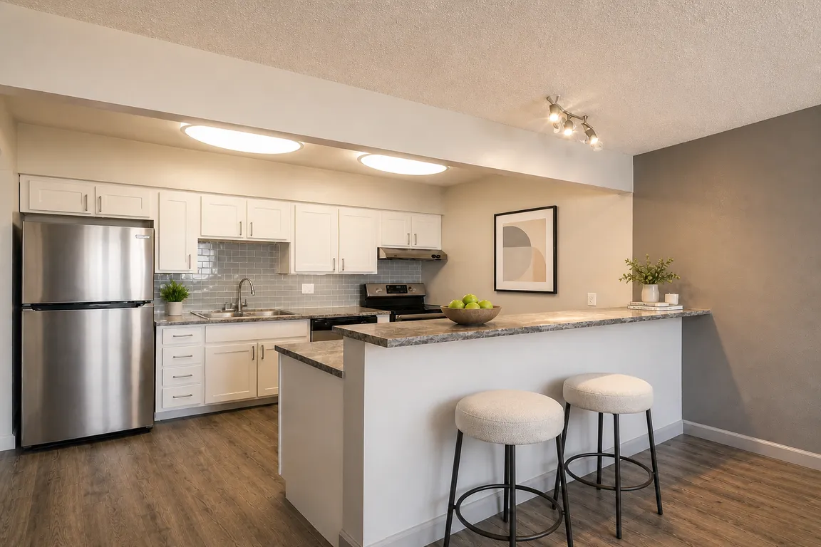 Modern kitchen with neutral accents