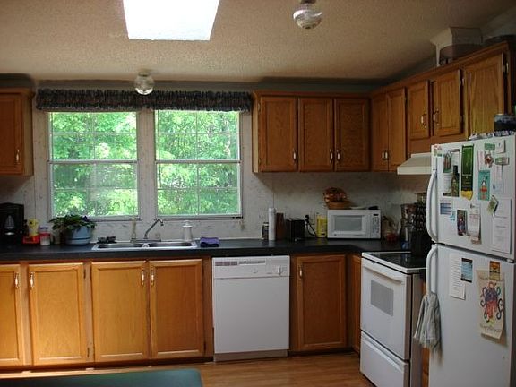 Large/bright kitchen with skylight.