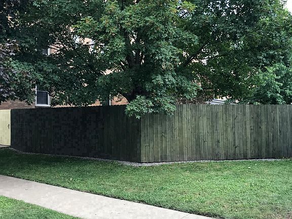fenced in back yard