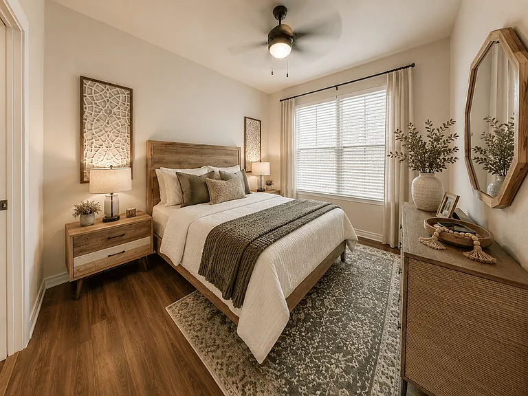A spacious secondary bedroom perfect for family, guests, or a home office.
