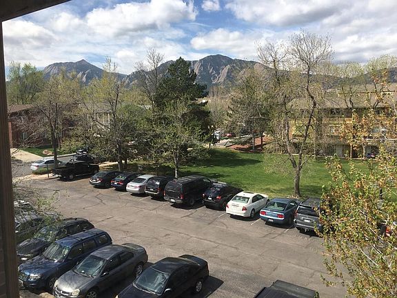 Flatirons view from bedroom