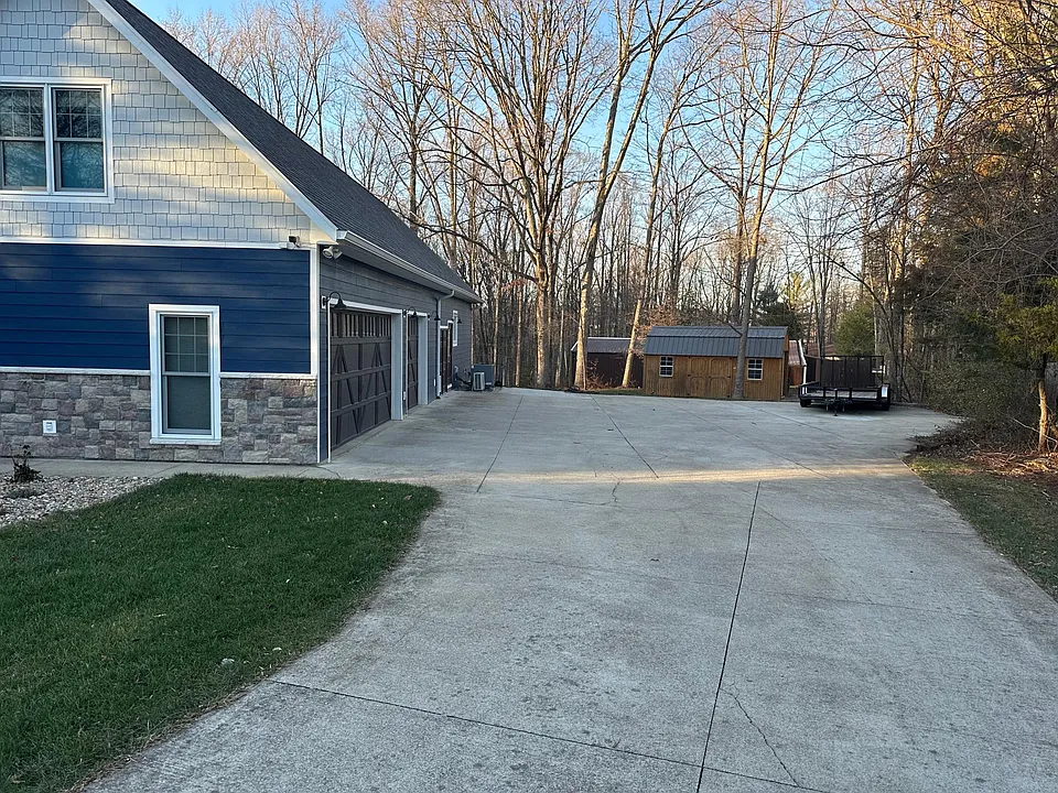 Driveway to parking space
