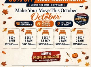 WACO APARTMENTS - 50% OFF First Month Rent, and Housing & Section 8 accepted, Waco, TX 76706