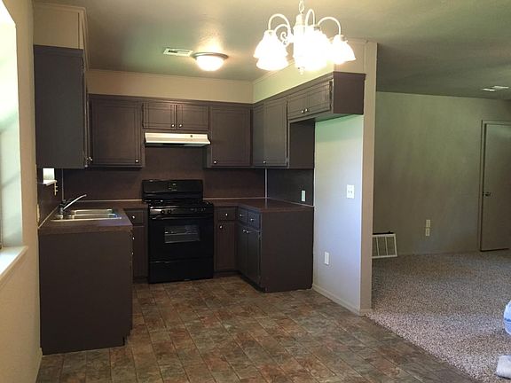 kitchen opens into living room