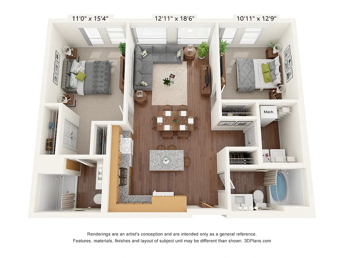 Floor plan Two Bedroom B