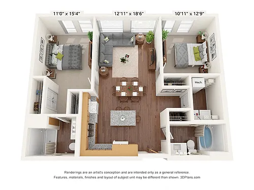Floor plan Two Bedroom B