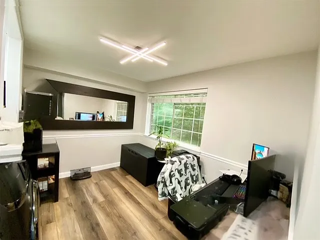 Den, luxury vinyl floors
