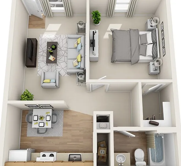 1A - 573 SQ.FT 1A - 573 SQ.FT