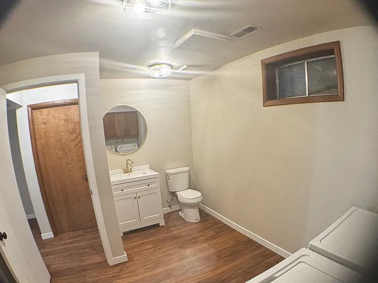 Spacious laundry, half bath