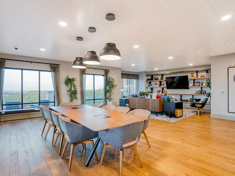 Our Sky Club features an entertainment kitchen and gathering space.