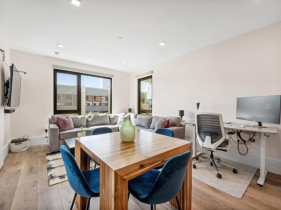 Open, flexible living/dining space