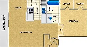 A2 - 1 Bed/1 Bath A2 - 1 Bed/1 Bath