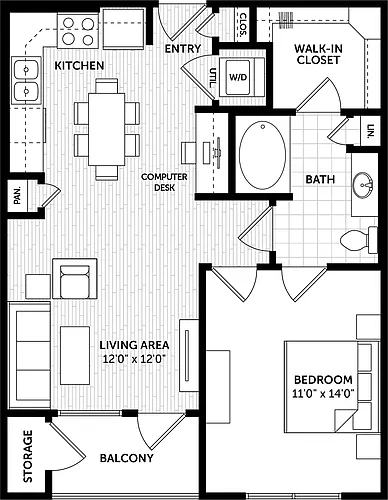Floor plan 1CR