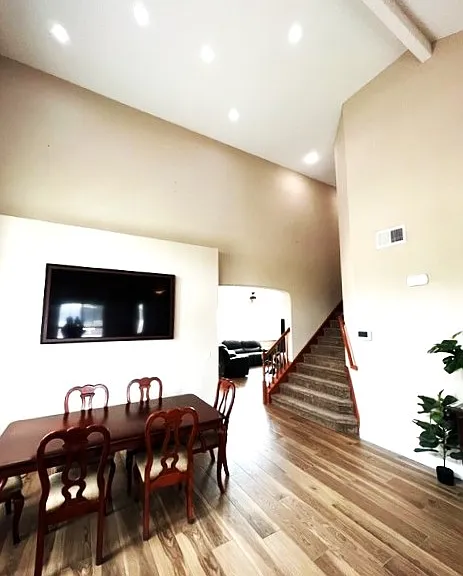 Dining Area Leads to Kitchen Area