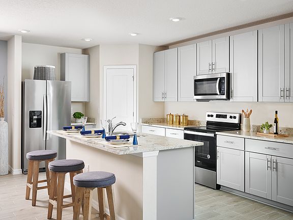 Kitchen of the Foxglove plan modeled at Spring Hill.