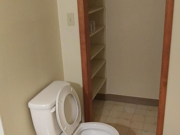 Bathroom with large closet