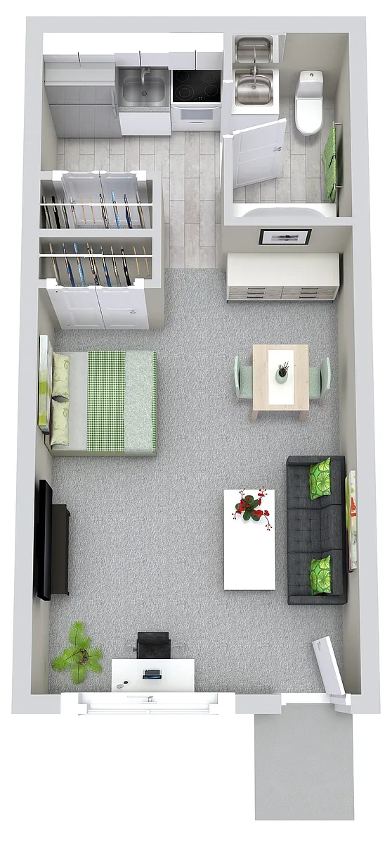 Floor plan STUDIO | 1 BATH