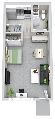 Floor plan STUDIO | 1 BATH