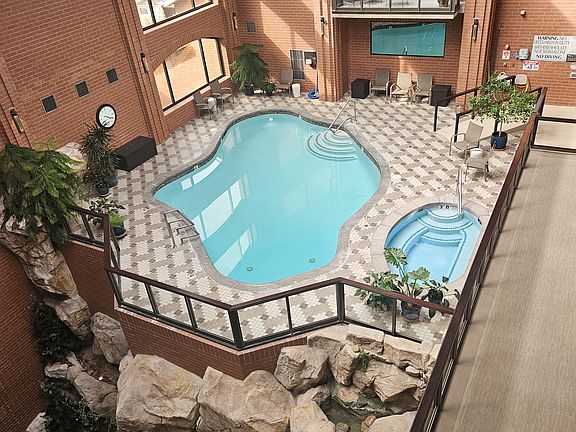 Covered pool and Jacuzzi