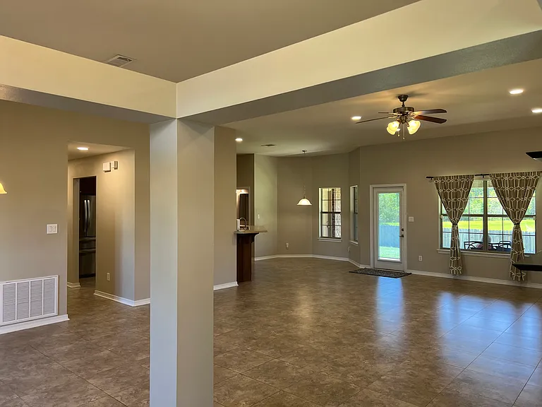 Family room and eat-in kitchen