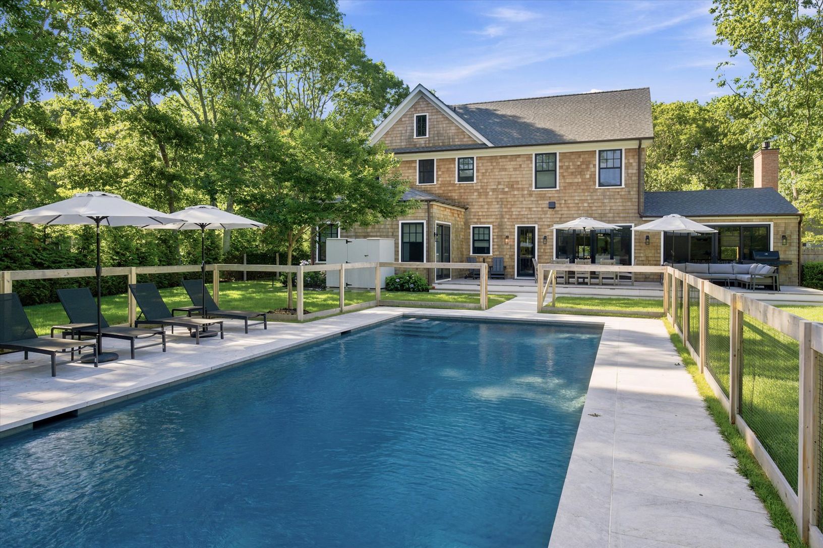 Outdoor Heated, Saltwater Gunite Pool with Bluestone